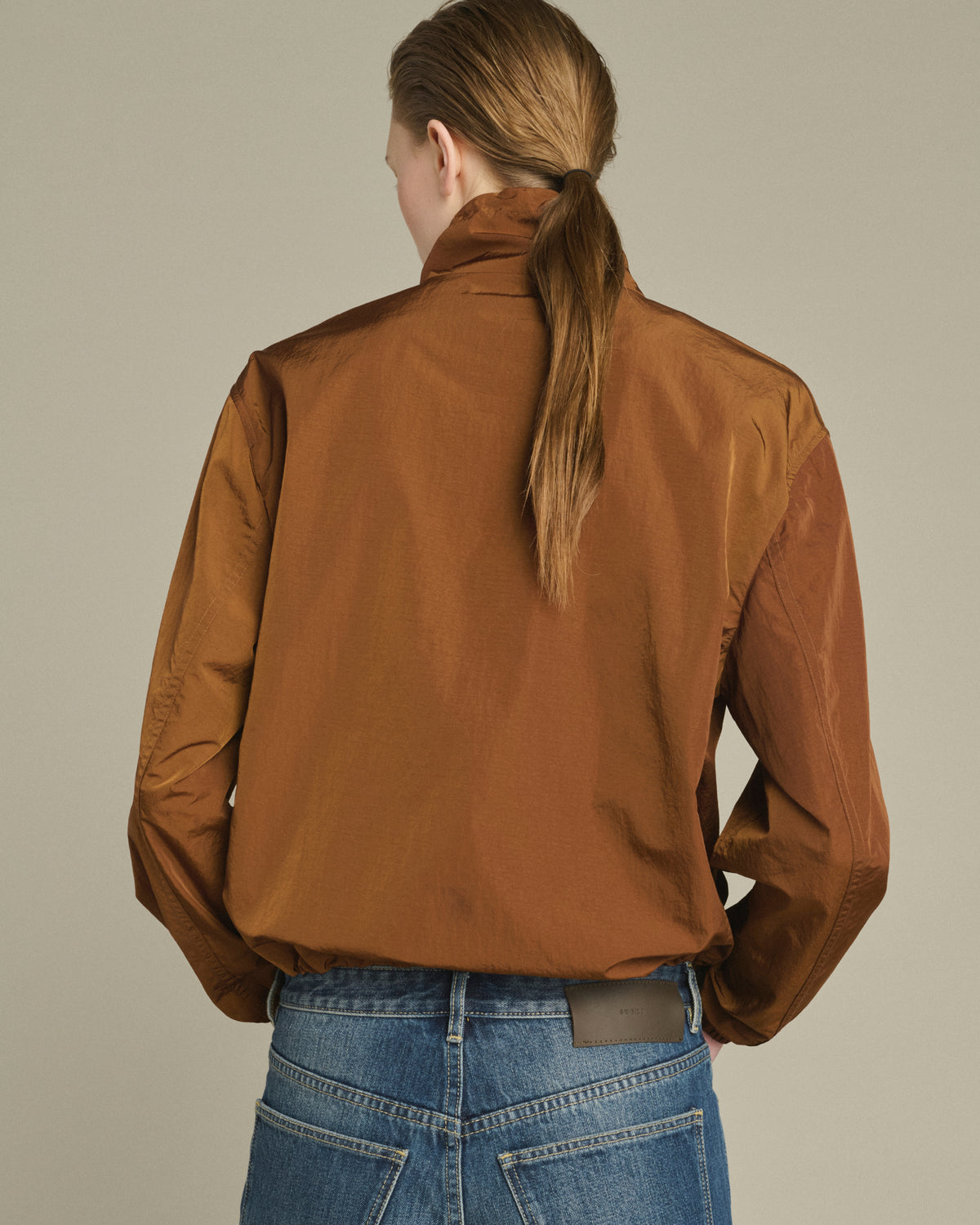 Caramel Jura Womens Nylon Zip Up Jacket Soeur Clothing