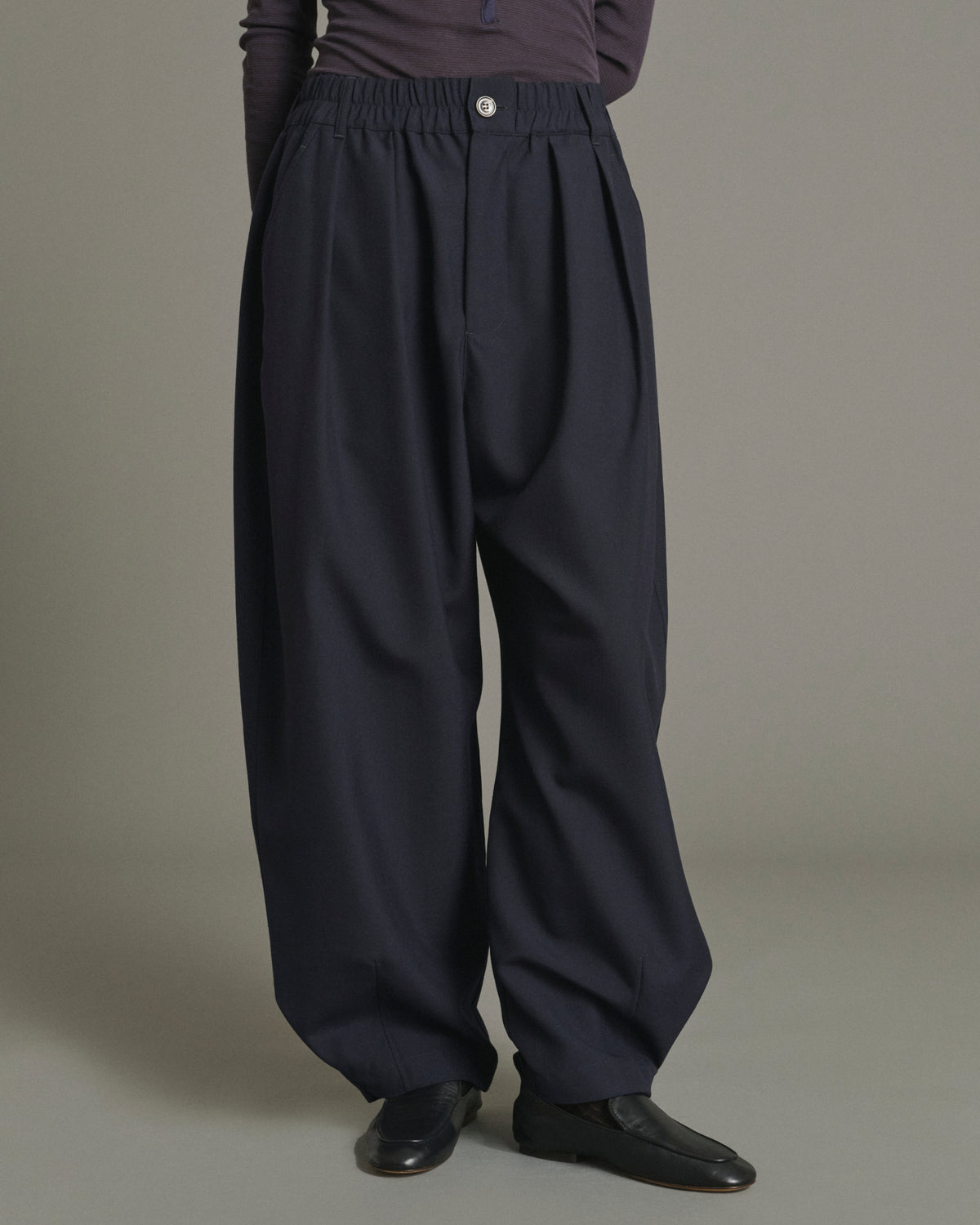 Bleu Nuit Vernon Womens Relaxed Fit Elastic Trouser Pants Soeur