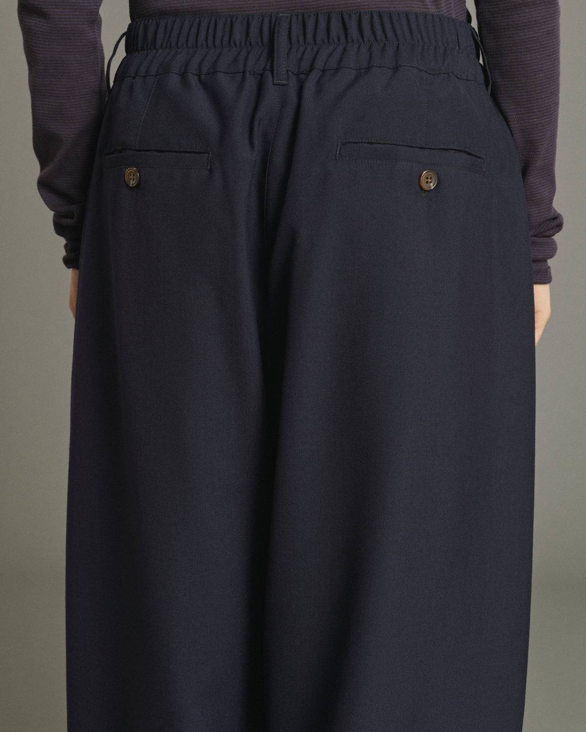 Bleu Nuit Vernon Womens Relaxed Fit Elastic Trouser Pants Soeur
