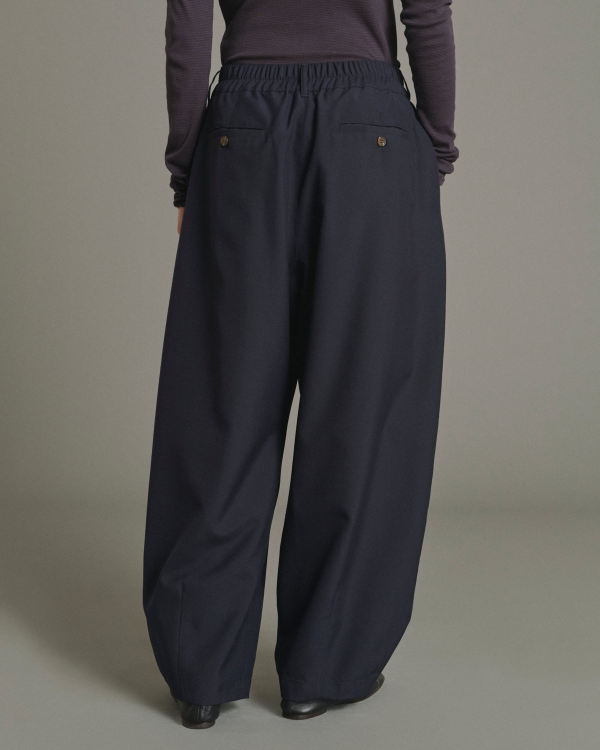 Bleu Nuit Vernon Womens Relaxed Fit Elastic Trouser Pants Soeur