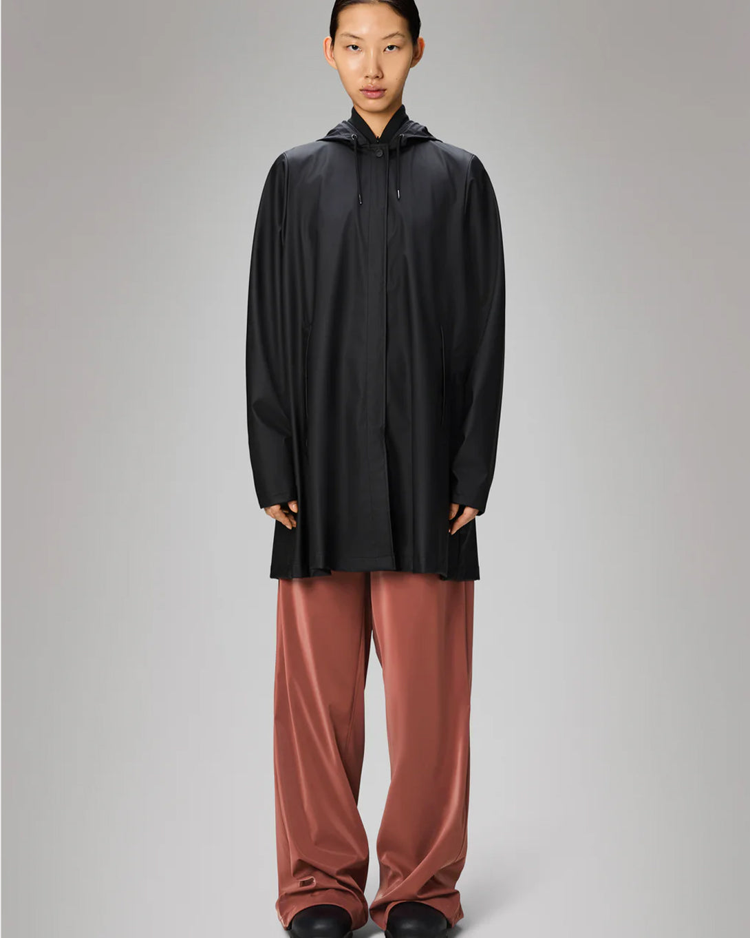 Black Suva Vision Softshell A Line W Jacket Womens Long Outerwear Weatherproof Jacket Rains