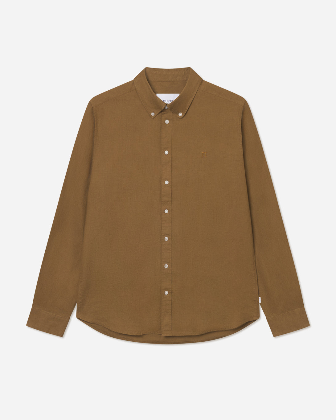 Plant Green Konrad Linen Shirt Les Deux Long Sleeve Linen Shirt