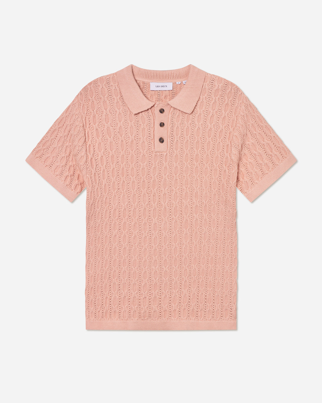 Peach Whip Garret Knitted Polo Les Deux Knitted Polo Shirt