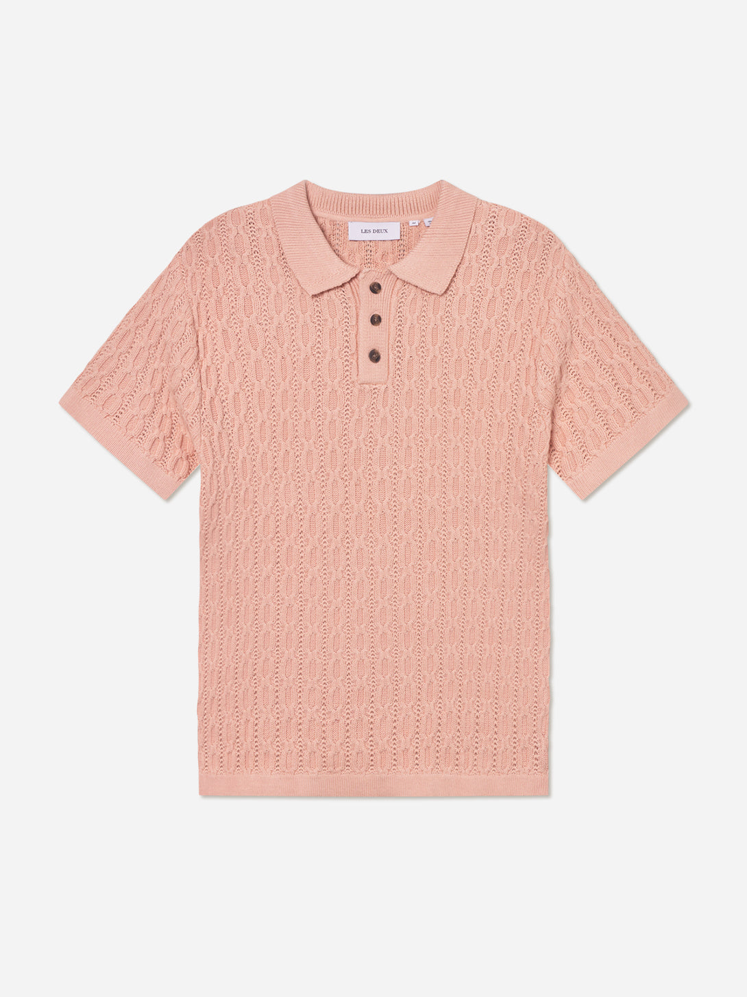 Peach Whip Garret Knitted Polo Les Deux Knitted Polo Shirt