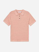 Peach Whip Garret Knitted Polo Les Deux Knitted Polo Shirt