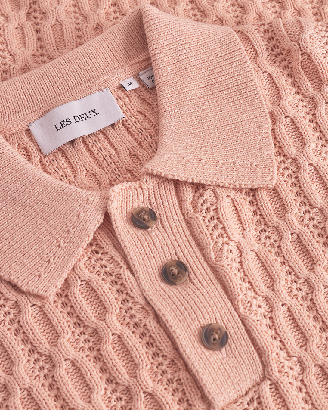 Peach Whip Garret Knitted Polo Les Deux Knitted Polo Shirt