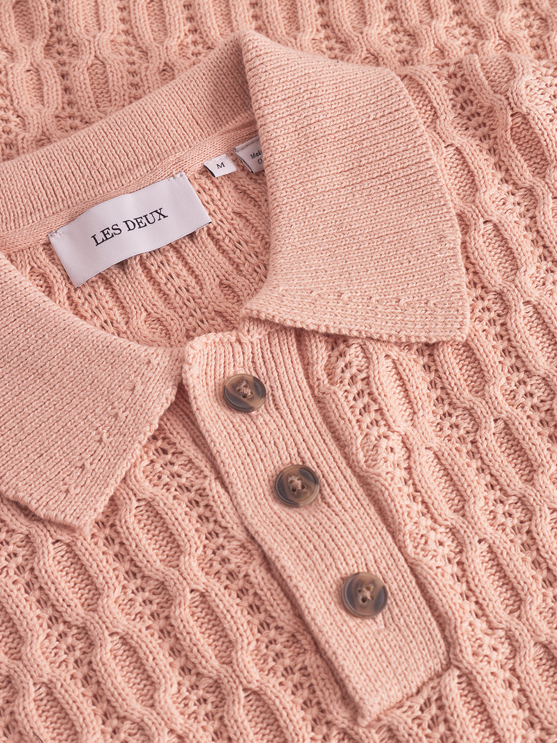 Peach Whip Garret Knitted Polo Les Deux Knitted Polo Shirt