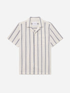 Light Ivory Lukas Check SS Dobby Shirt Les Deux Short Sleeve Camp Collar Shirt