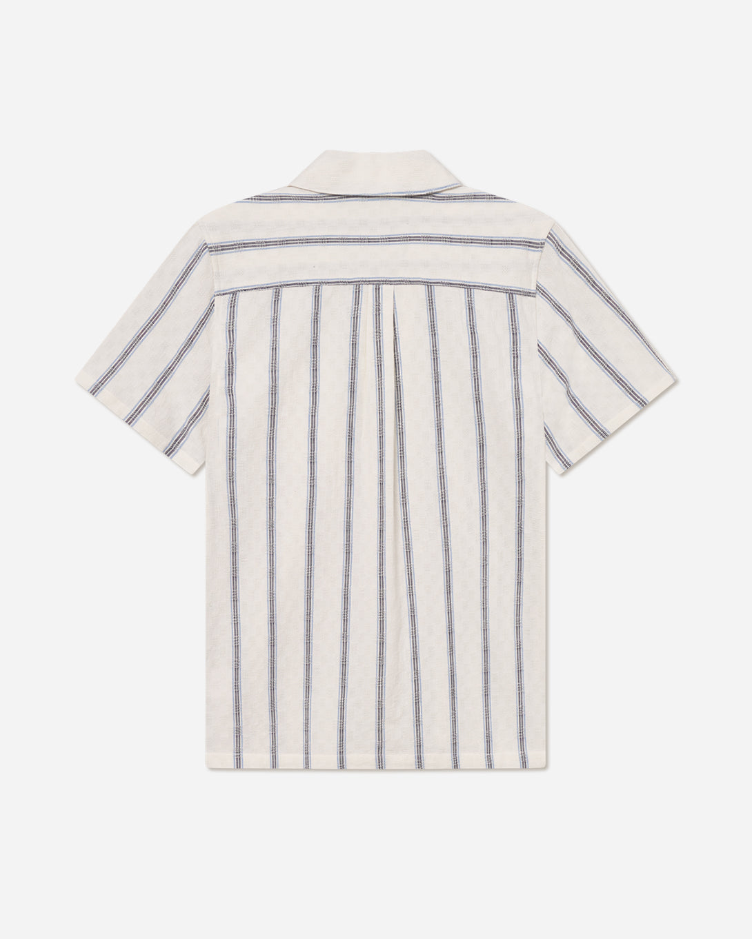 Light Ivory Lukas Check SS Dobby Shirt Les Deux Short Sleeve Camp Collar Shirt