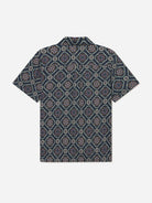 Dark Navy Lukas AOP Tapestry SS Shirt Les Deux Camp Collar Shirt