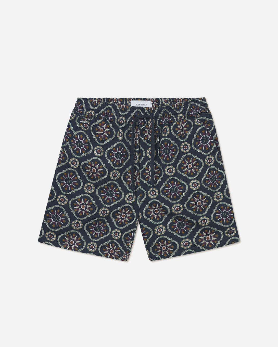 Dark Navy Otto AOP Tapestry Shorts Les Deux Drawstring Shorts