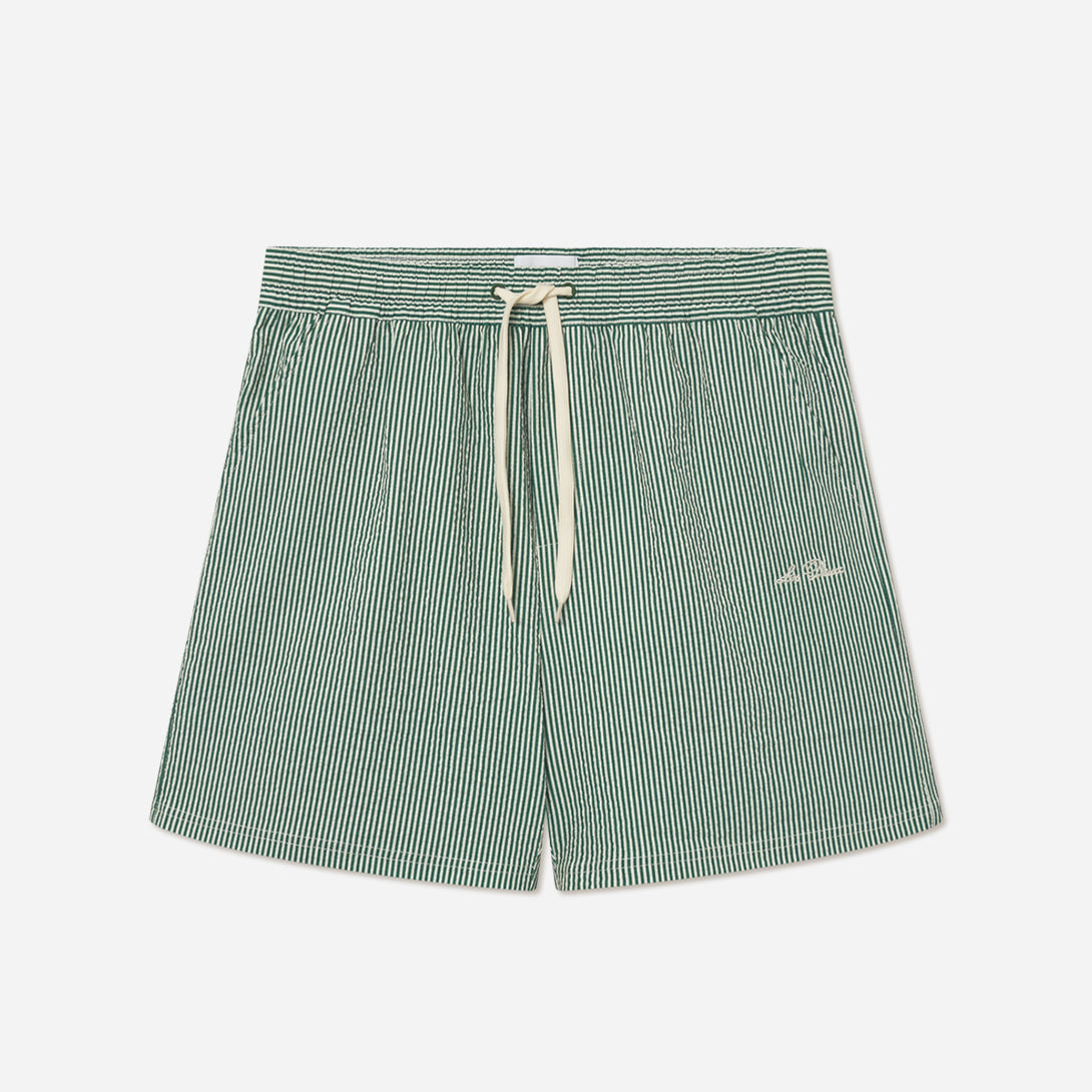 Evergreen Stan Stripe Seersucker Shorts Les Deux Drawstring Shorts