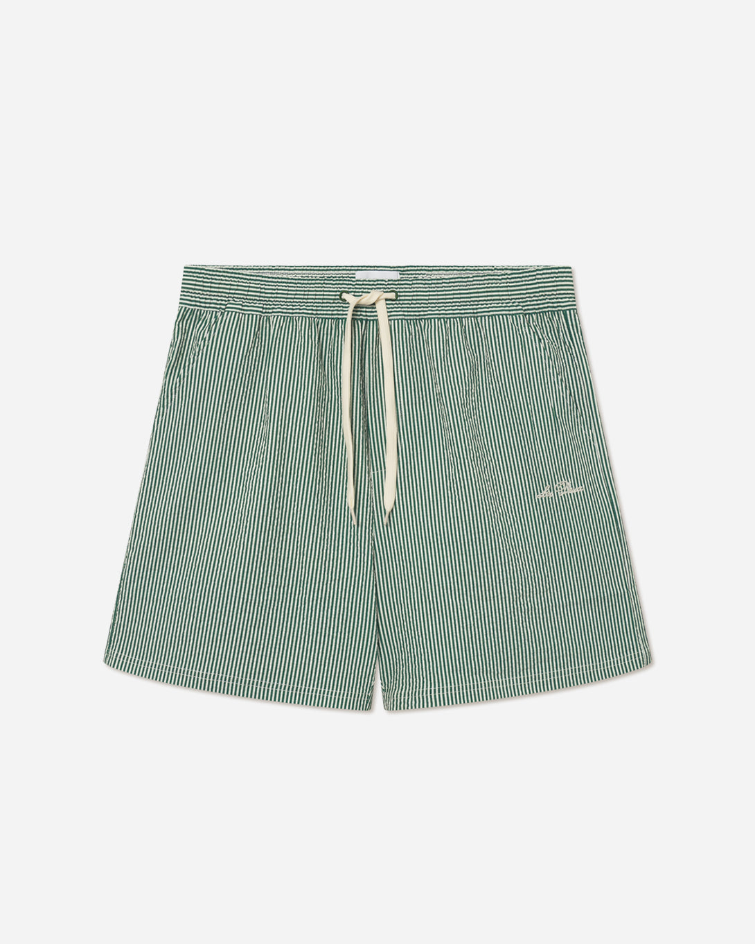Evergreen Stan Stripe Seersucker Shorts Les Deux Drawstring Shorts