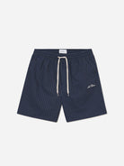 Dark Navy Stan Stripe Seersucker Shorts Les Deux Drawstring Shorts