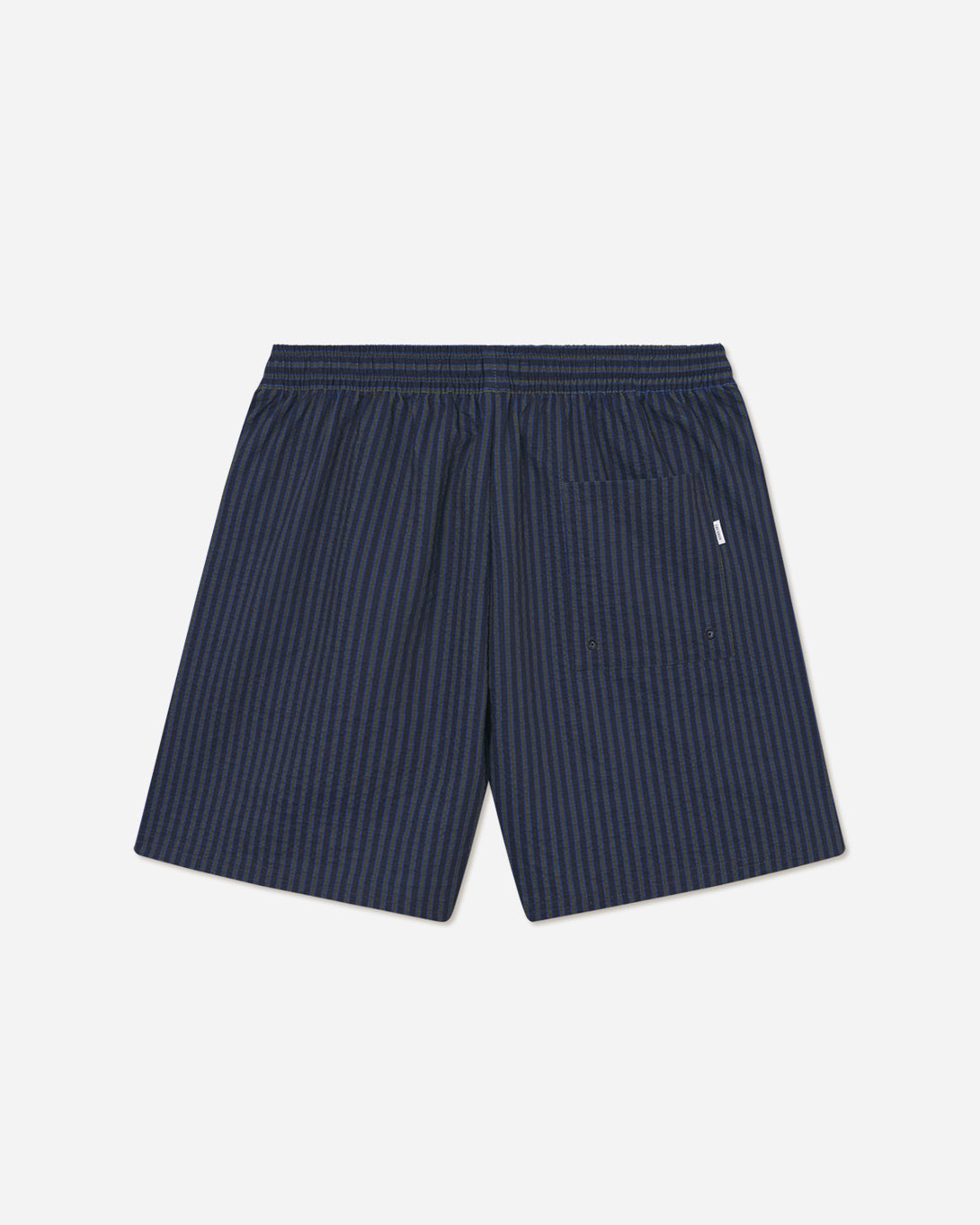 Dark Navy Stan Stripe Seersucker Shorts Les Deux Drawstring Shorts