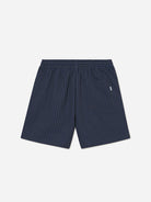 Dark Navy Stan Stripe Seersucker Shorts Les Deux Drawstring Shorts