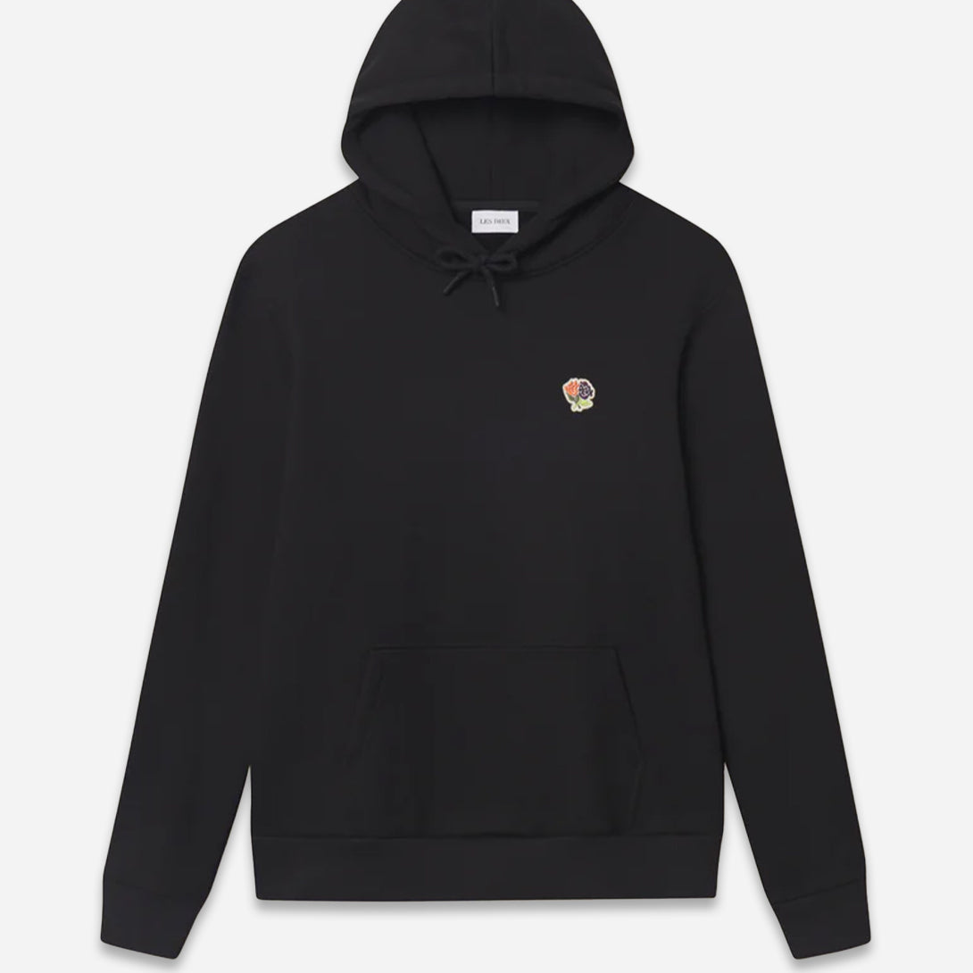 Black Felipe Patch Hoodie Mens Les Deux Hoodie Sweatshirt Embroidered Patch