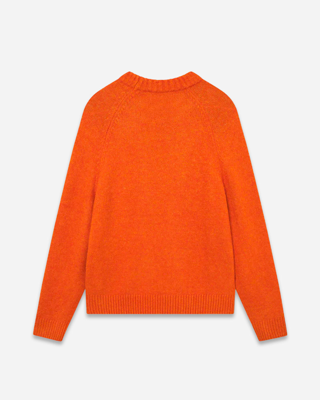 Gold Flame Gilbert Crewneck Knit Mens Long Sleeve Les Deux Pullover Sweater Orange Chunky Collar
