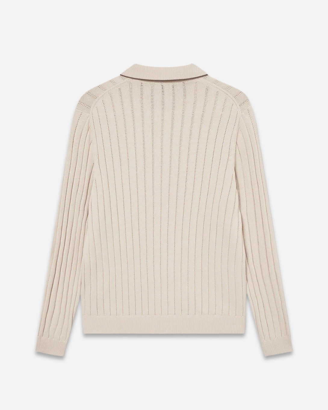 Ivory Bogart Rugby Polo Knit Mens Les Deux Knit Polo Long Sleeve Shirt