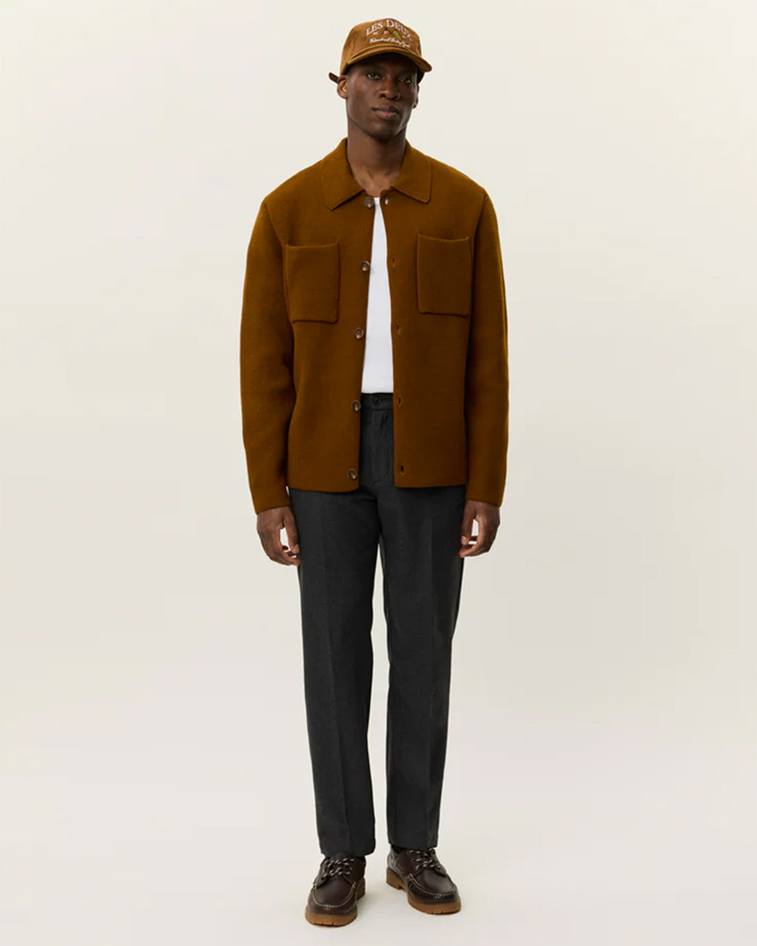 Monks Robe Fischer Cotton Milano Overshirt Mens Knit Button Up Woven Shirt