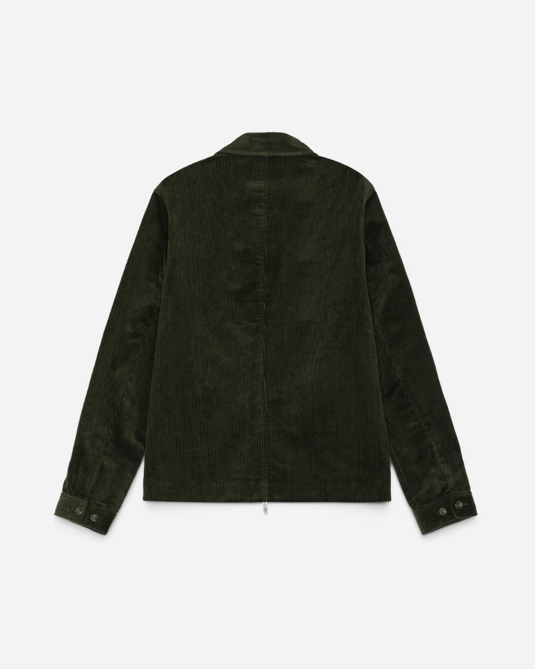 Rosin Green Corduroy Zipper Coach Jacket Mens Corduroy Zip Up Jacket Les Deux