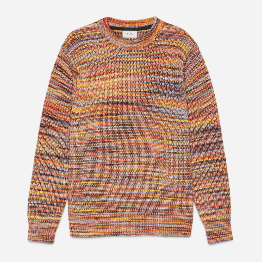 Multicolor Space Rib Crewneck Knit Mens Pullover Crewneck Sweater Les Deux