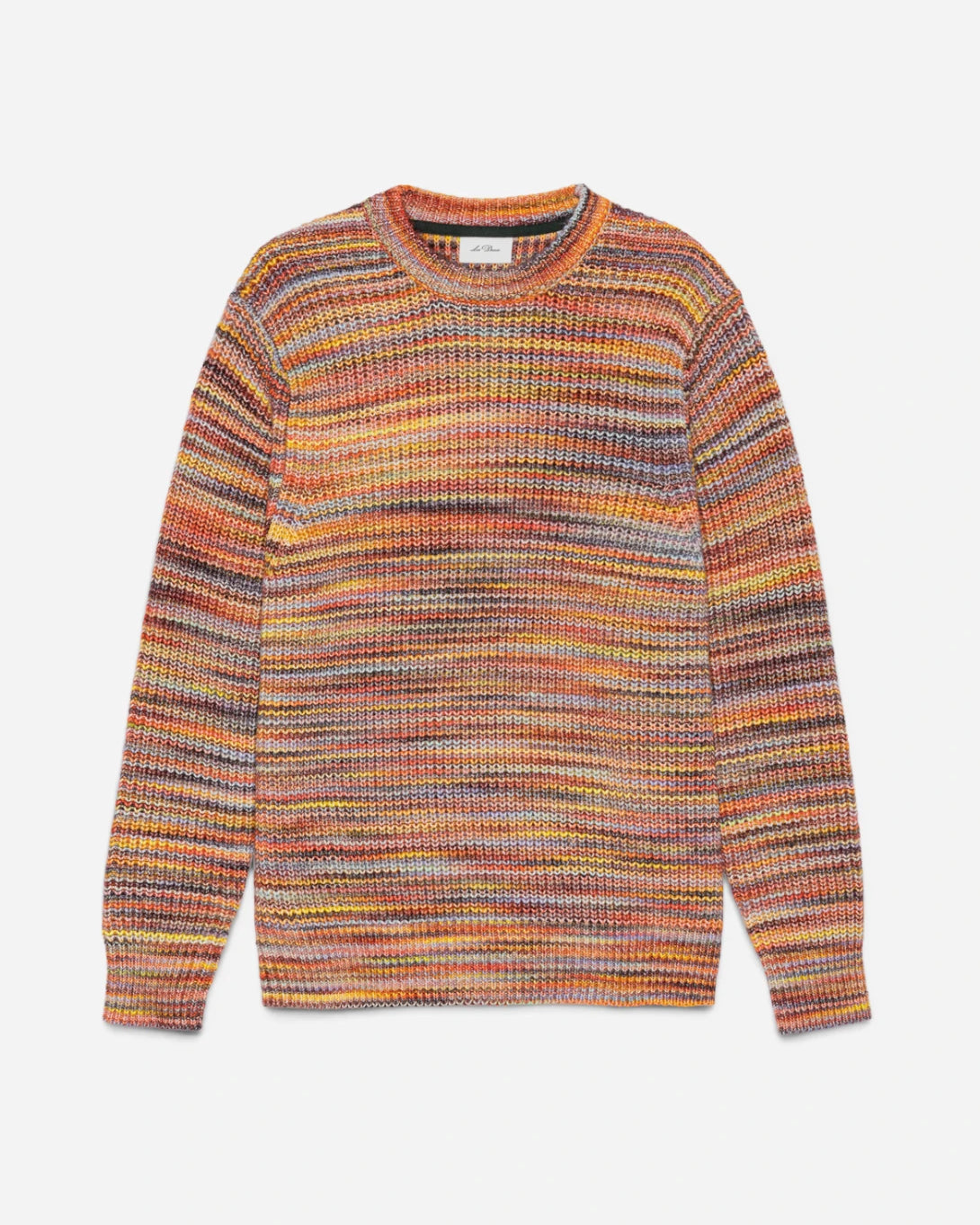 Multicolor Space Rib Crewneck Knit Mens Pullover Crewneck Sweater Les Deux