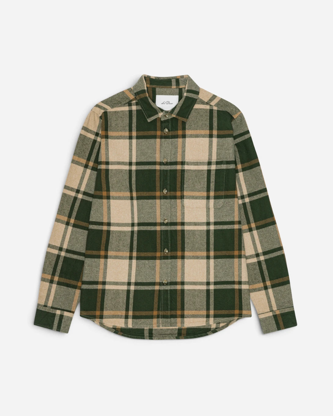 Rosin Green Check Flannel Shirt Mens Les Deux Flannel Woven Shirt