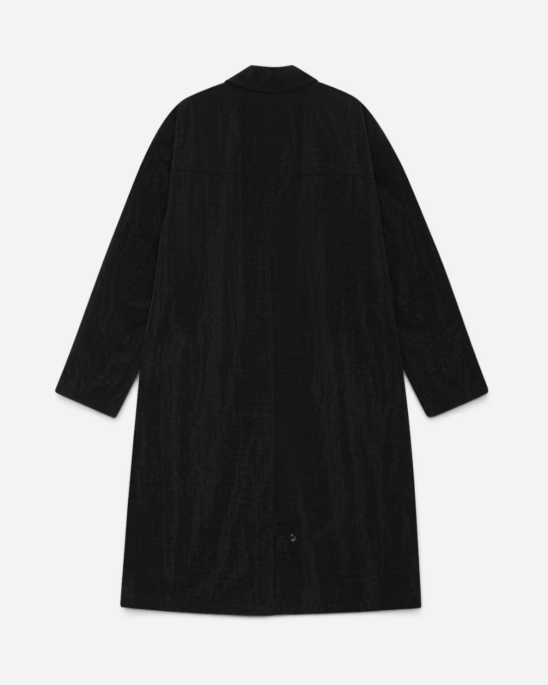 Black Shiny Coat Mens Long Coat Les Deux