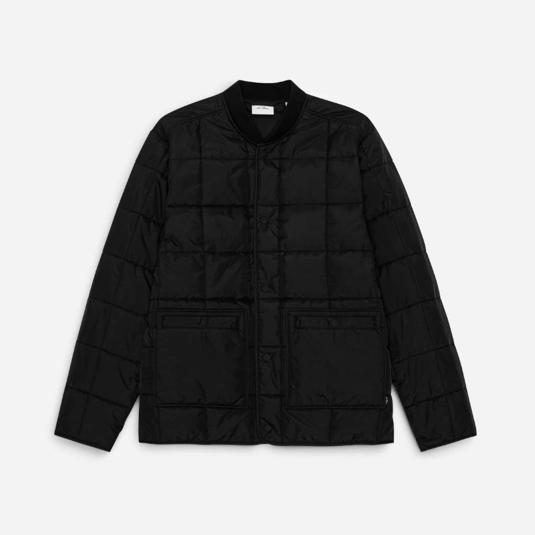 Black Quilted Jacket Mens Les Deux Quilted Outerwear Coat