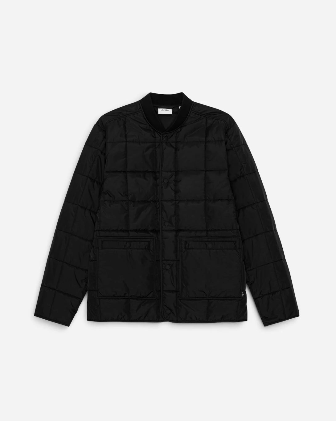 Black Quilted Jacket Mens Les Deux Quilted Outerwear Coat