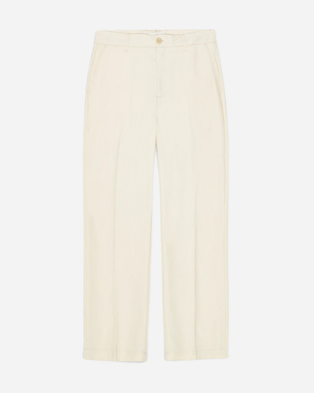 Ivory Brushed Twill Tailored Pants Les Deux Mens Trousers