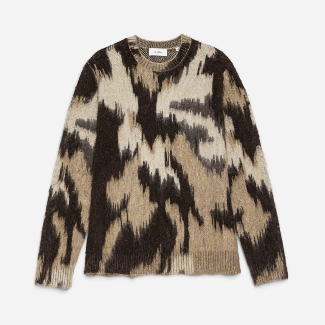 Shopping Bag Brown Forrest Crewneck Knit Mens Pullover Crewneck Sweater Les Deux