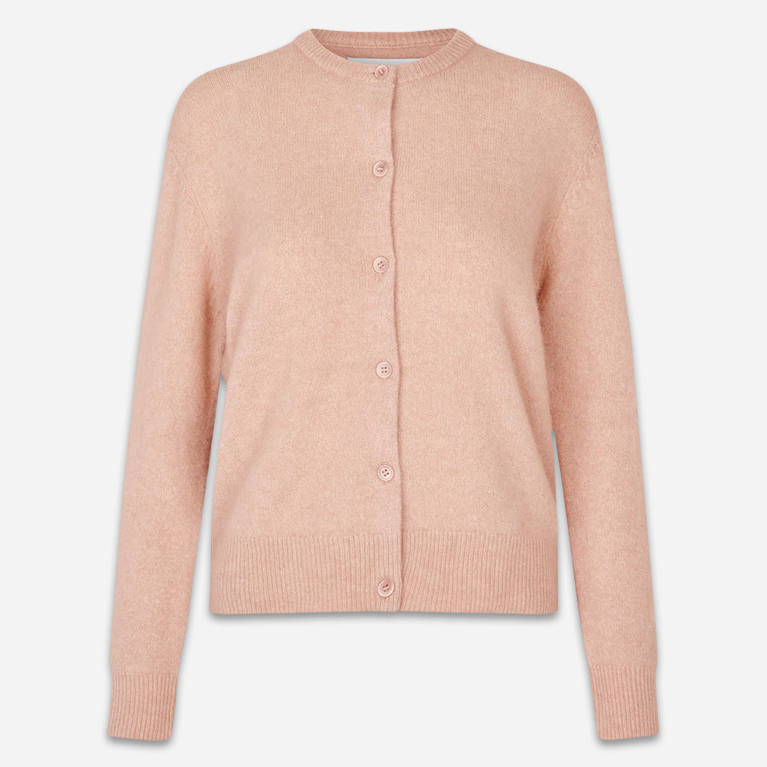 Cameo Rose Nor Short Cardigan Womens Samsoe Samsoe Wool Cardigan