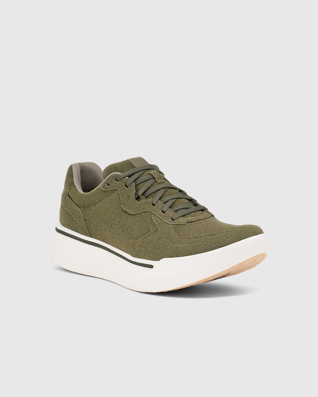 Burnt Olive Sequence 1.1 Suede Ahnu Suede Sneakers