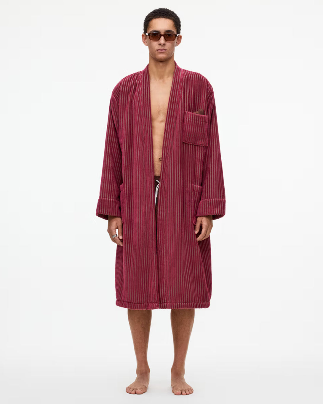 Botanico Botanico Striped OAS Unisex Striped Robe