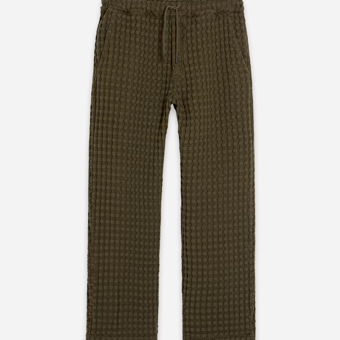 Olive Turtle Ayora Waffle Pants Mens Waffle Knit Drawstring Pants OAS