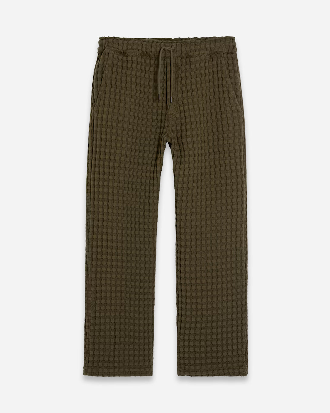 Olive Turtle Ayora Waffle Pants Mens Waffle Knit Drawstring Pants OAS