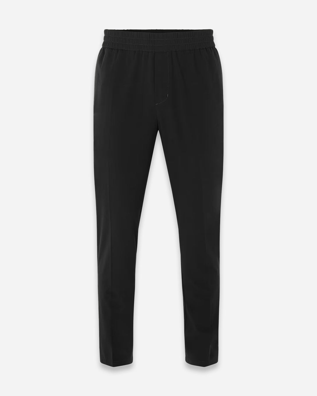 Black Smithy Trousers Mens Samsoe Samsoe Black Elastic Waistband Trousers