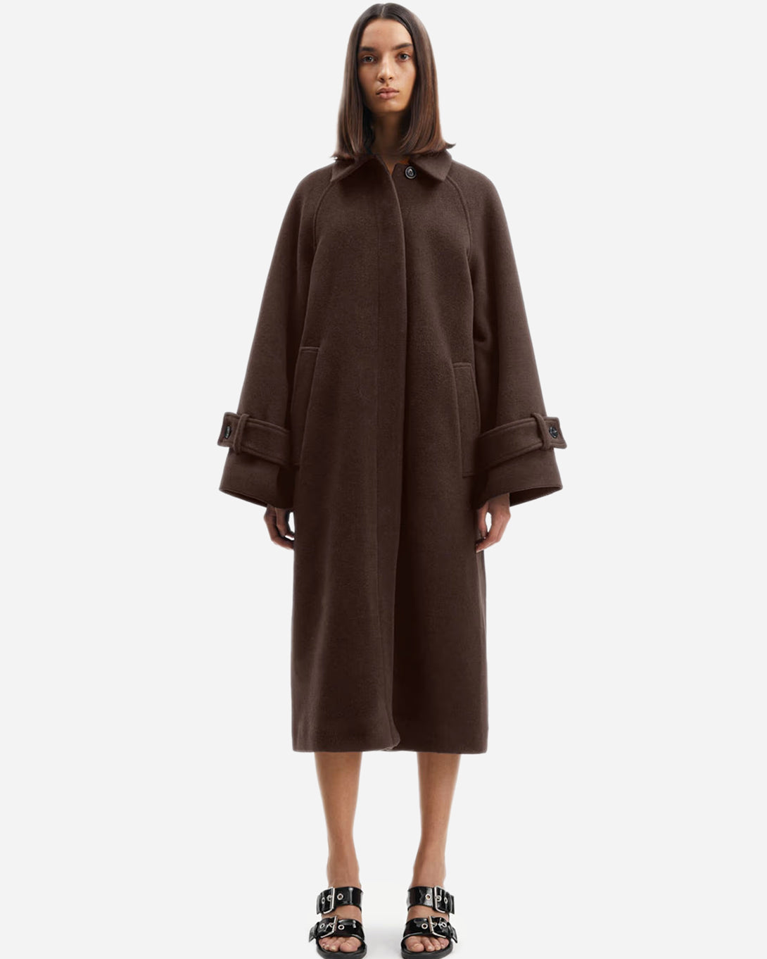 Mole Alma Coat Womens Samsoe Samsoe Wool Long Coat Outerwear