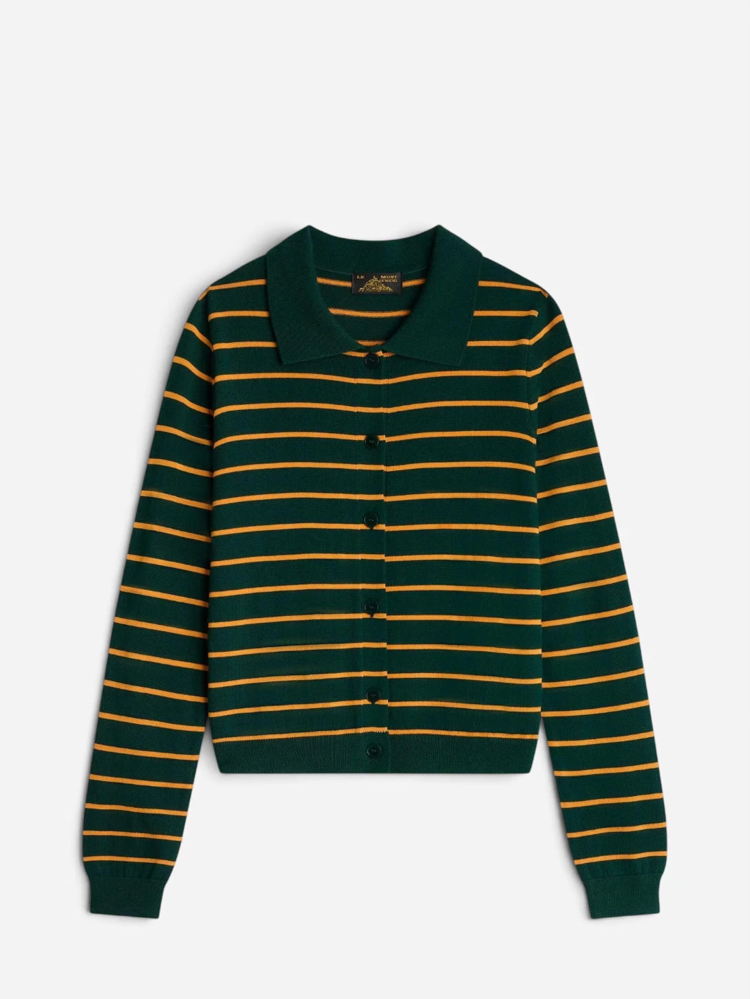 Green Gilena Striped Cardigan Womens Striped Knit Cardigan