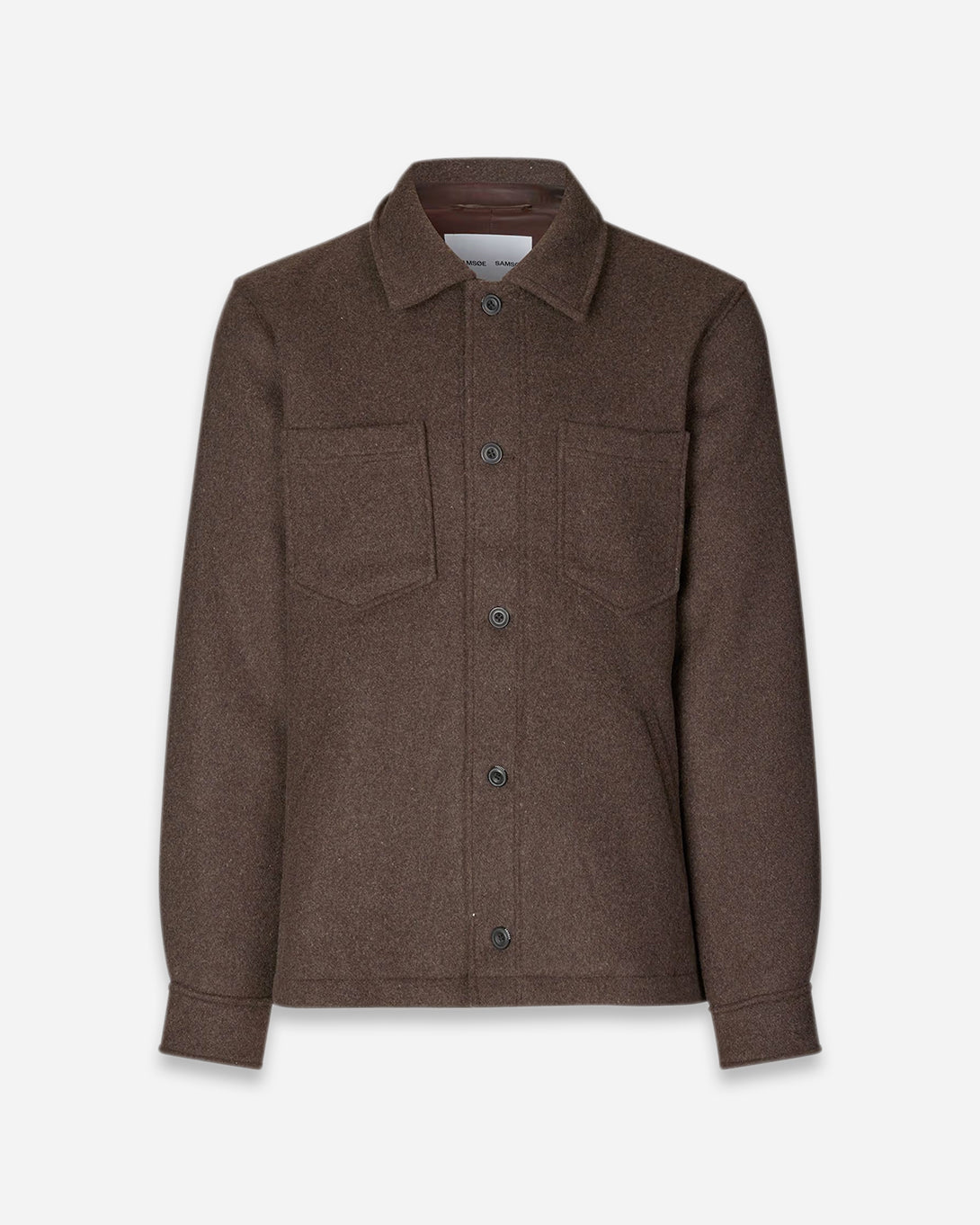 Chocolate Torte Pally Shirt Jacket Samsoe Samsoe Mens Heavy Overshirt Brown