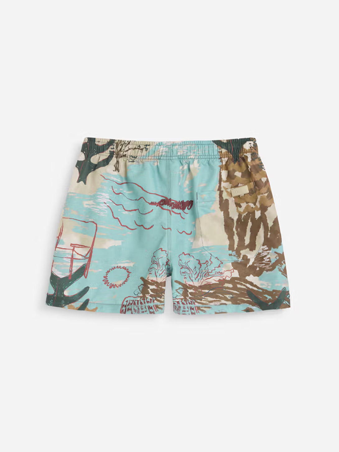 Montara Swim Shorts OAS Mens Floral Design Summer Swim Trunks