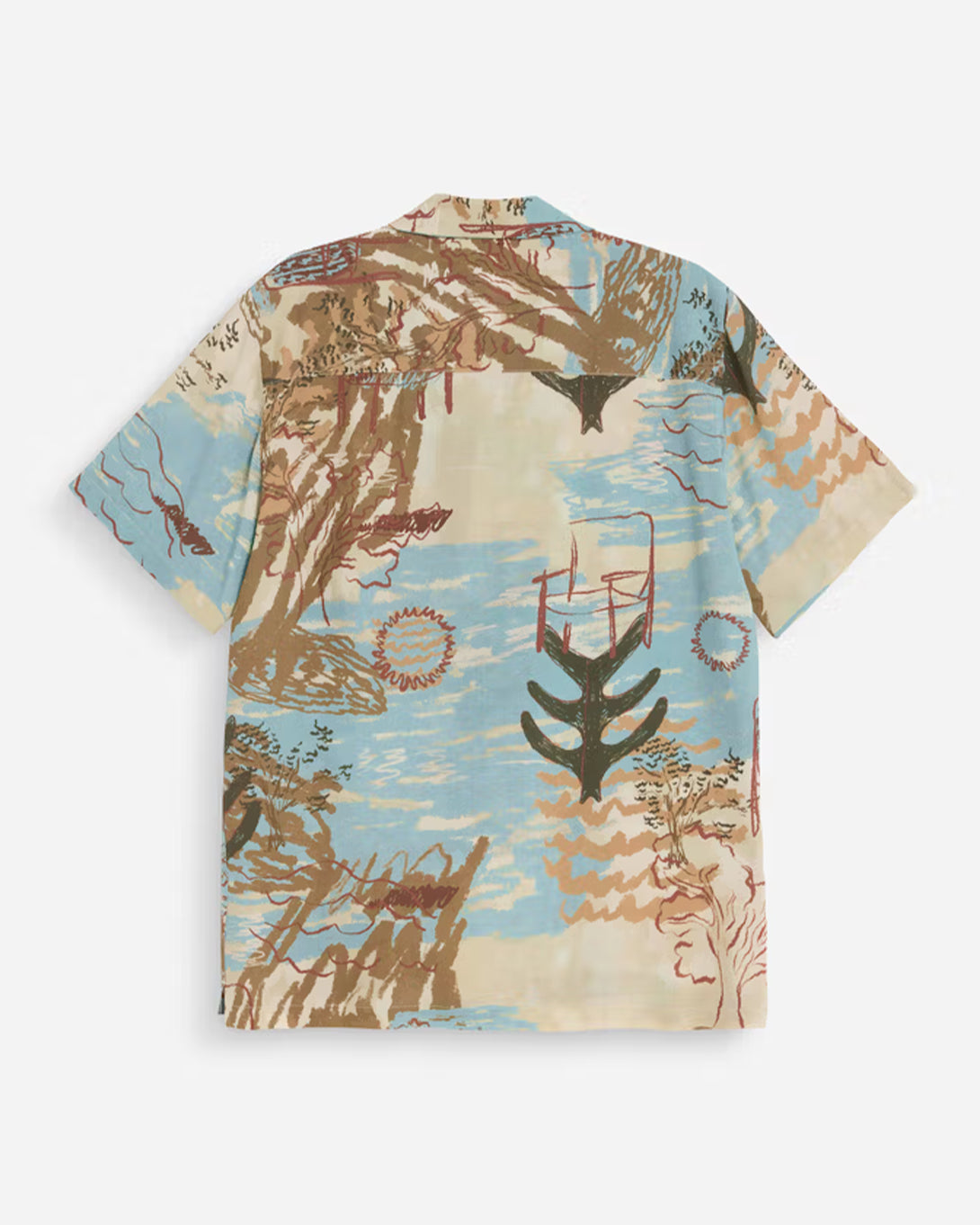 Montara Rocco Shirt Mens Camp Collar Lyocell Pattern Shirt OAS