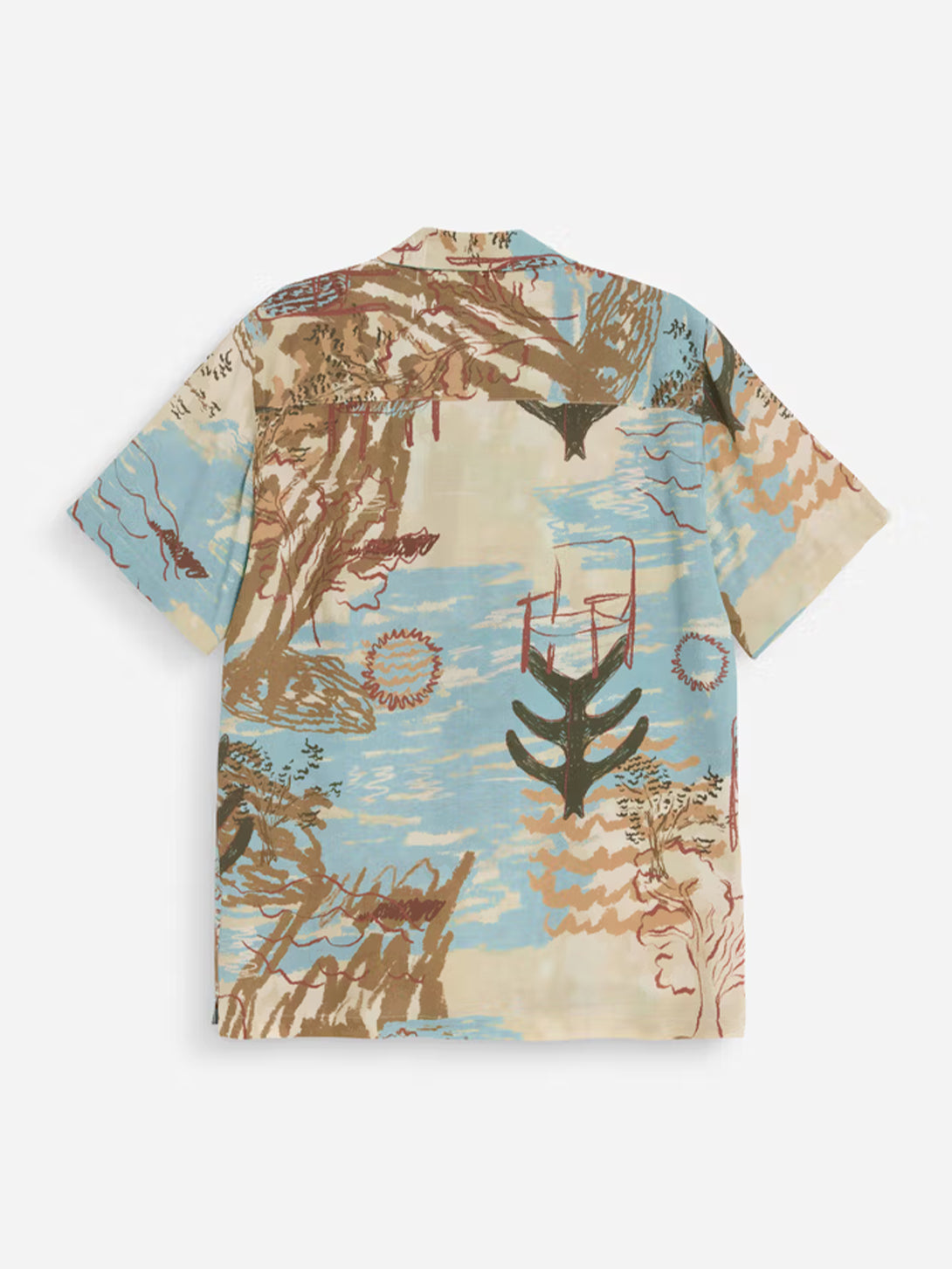 Montara Rocco Shirt Mens Camp Collar Lyocell Pattern Shirt OAS