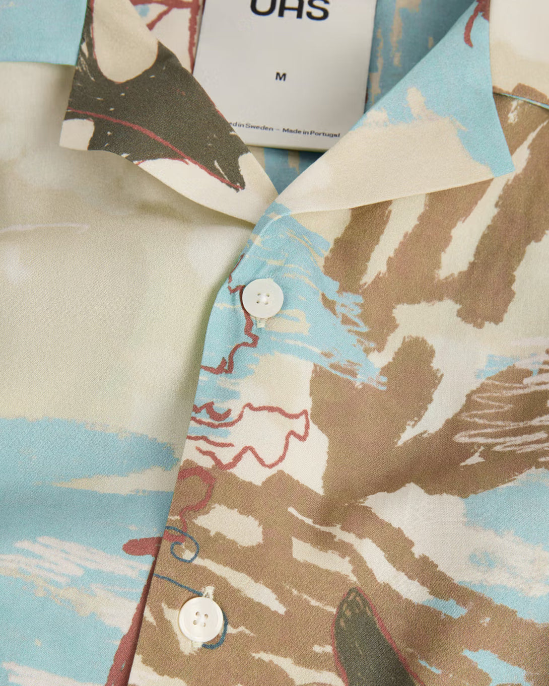 Montara Rocco Shirt Mens Camp Collar Lyocell Pattern Shirt OAS