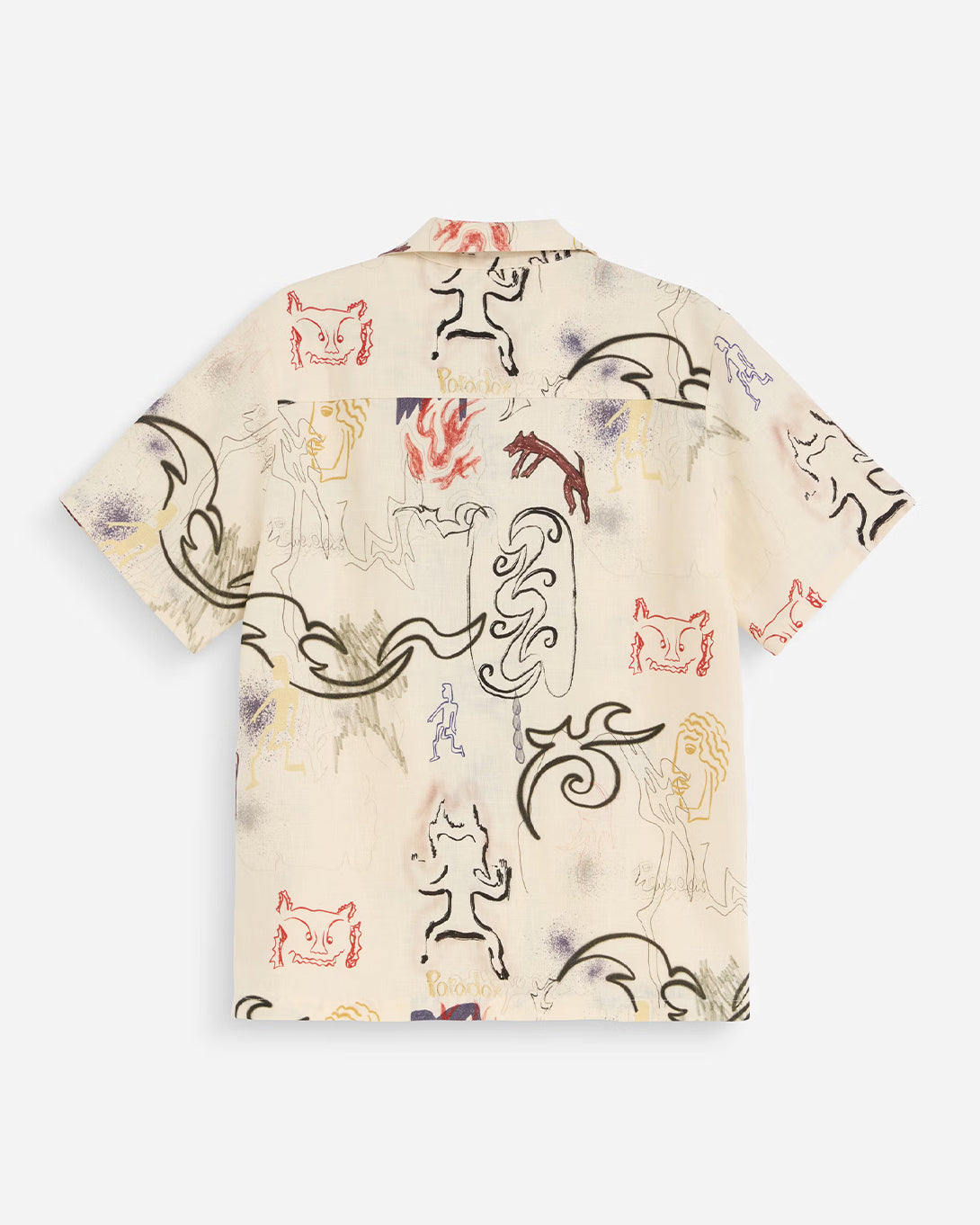 Paradox Cuba Shirt Mens Camp Collar Pattern Short Sleeve Shirt Linen OAS