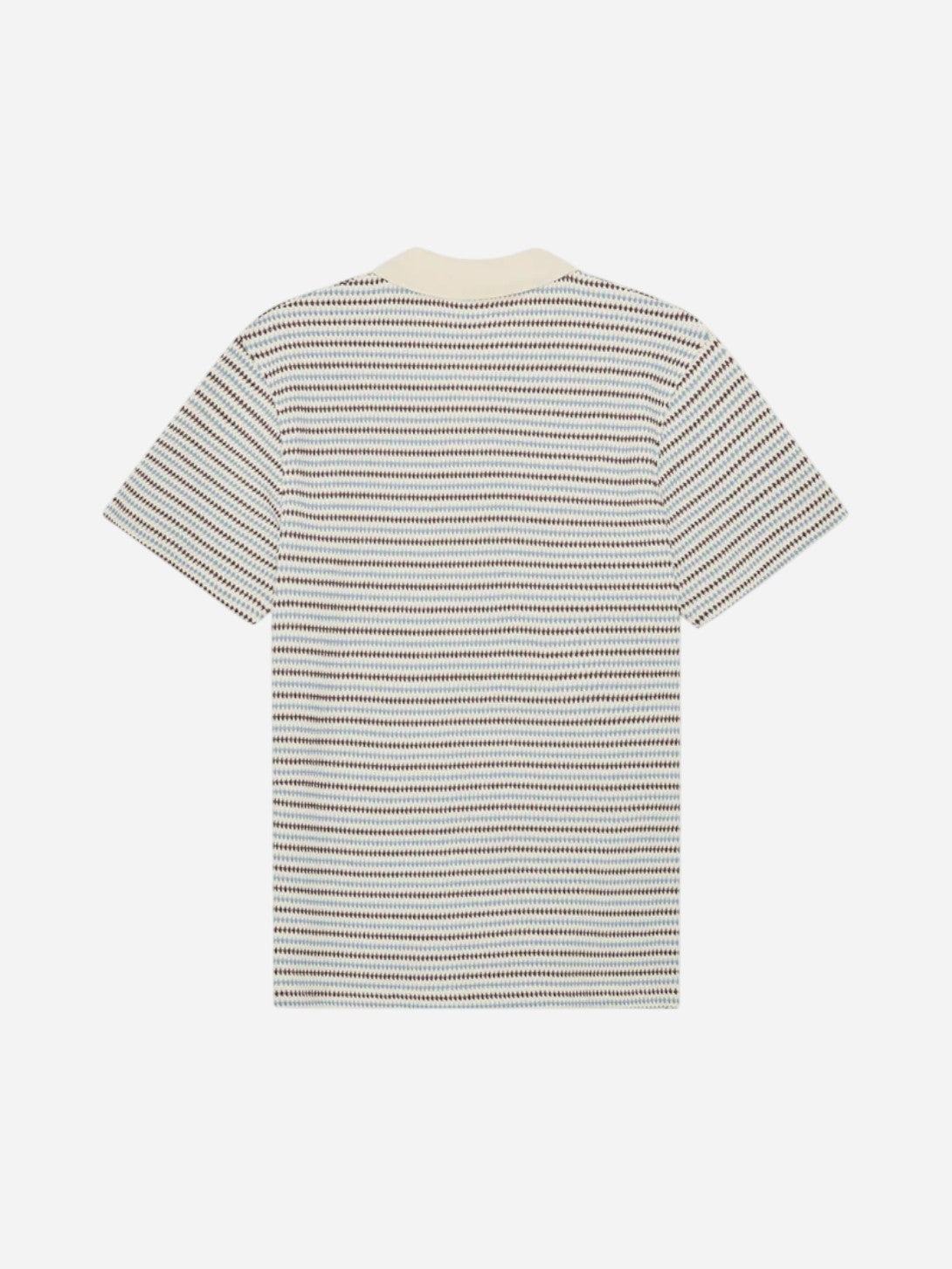 Eggnog White Knitted Stripe Polo Les Deux Stripe Polo