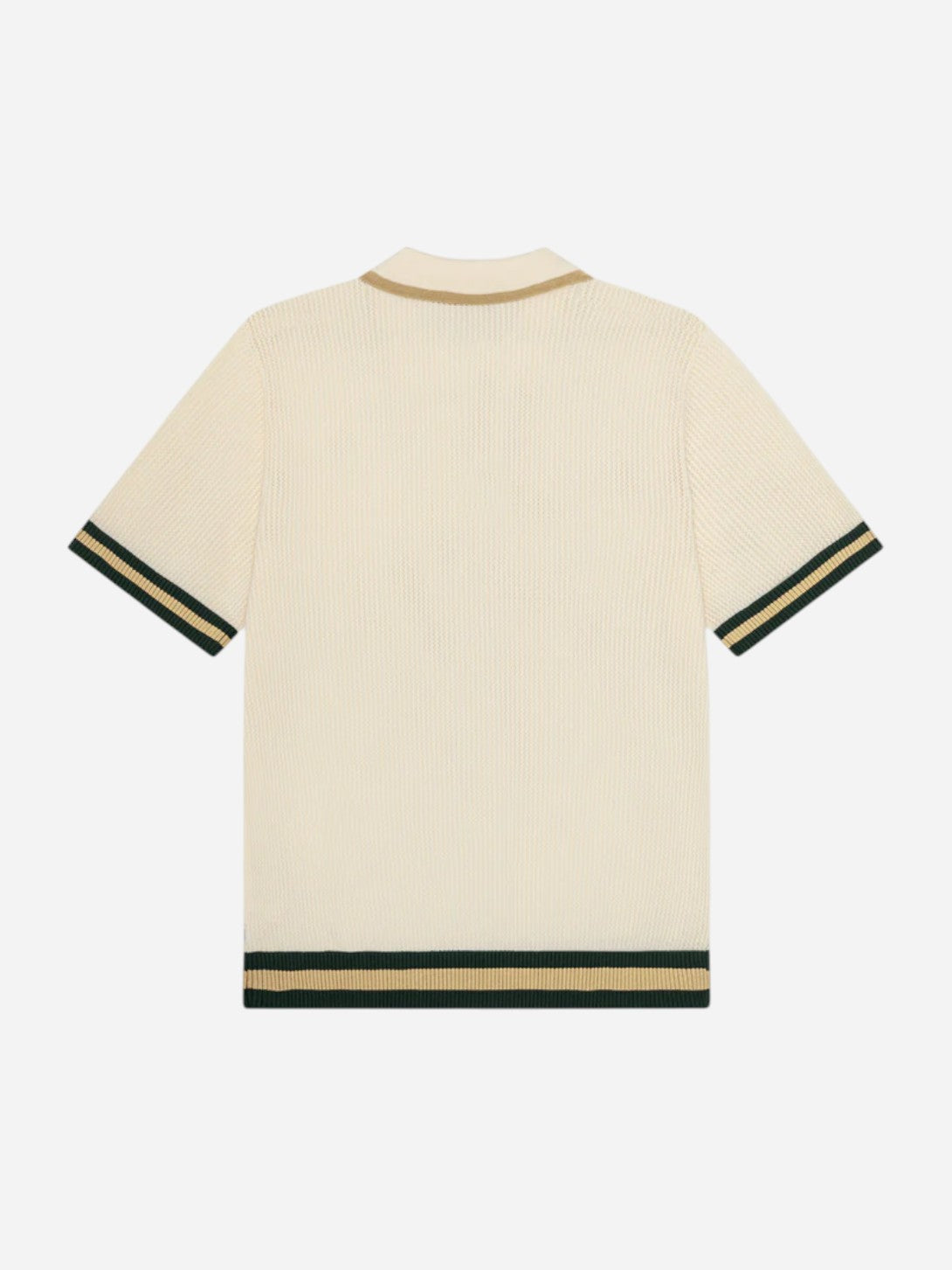 Eggnog White Lace Knitted Polo Les Deux Mens