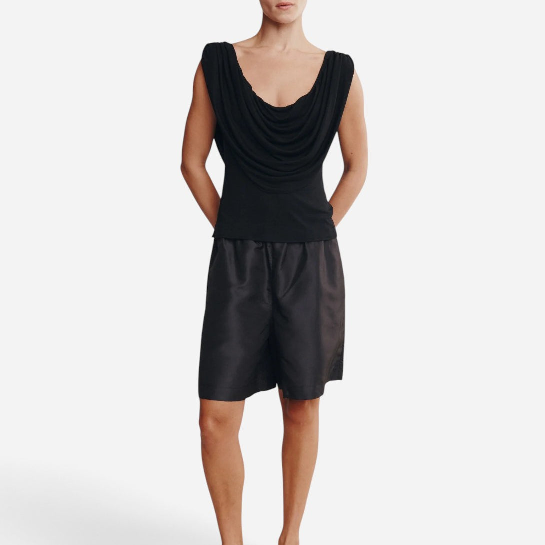 Black Wini Top Womens Black Blouse Marle Clothing